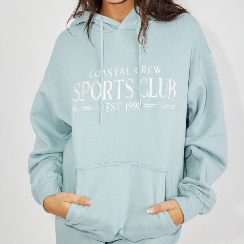 Garage, Light Blue “Sports Club” Hoodie, Size XSmall